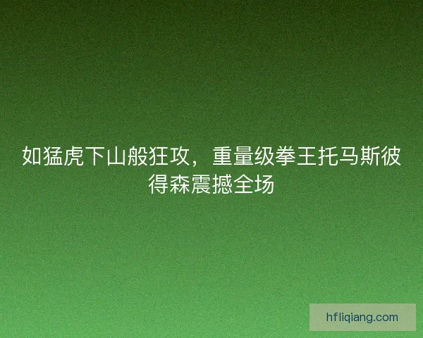 如猛虎下山般狂攻，重量级拳王托马斯彼得森震撼全场